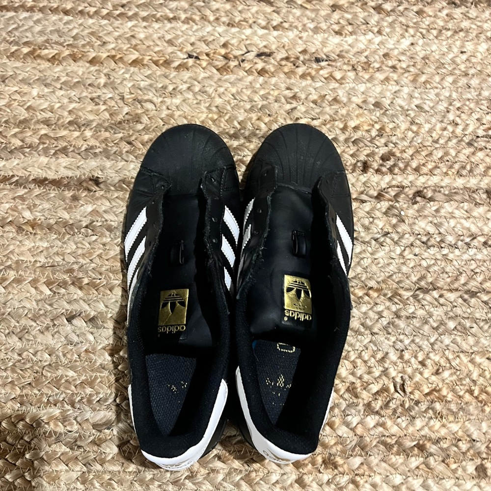Adidas Kids Black and White Shoes